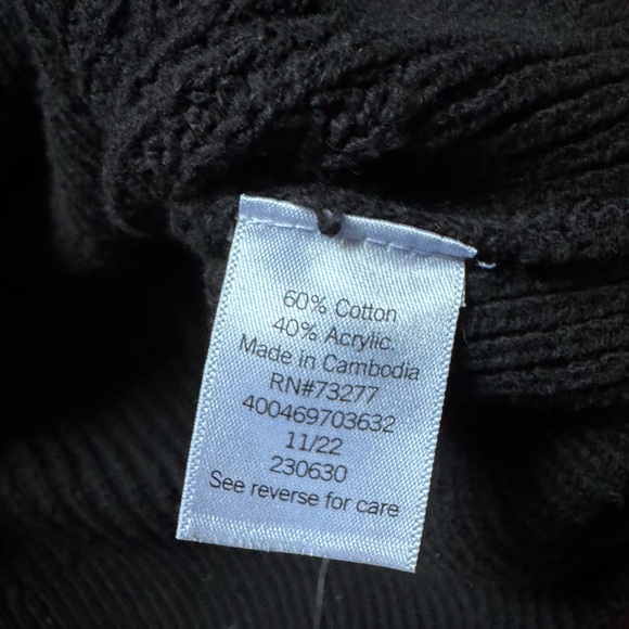 SO RIBBED OVERSIZED BUTTON DOWN CARDIGAN SWEATER BLACK SIZE XS - Picture 4 of 4